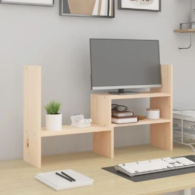vidaXL Support pour moniteur - Bois de pin massif réglable - 39-72cm - Publicité vidaXL Support pour moniteur - Bois de pin massif réglable - 39-72cm - Publicité