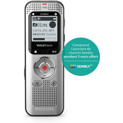 Philips - DVT2016 - 8GB - Aluminium - Enregistreur vocal - Publicité Philips - DVT2016 - 8GB - Aluminium - Enregistreur vocal - Publicité