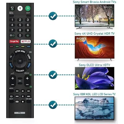 Générique Télécommande Bluetooth TV Sony - Noir - Publicité Générique Télécommande Bluetooth TV Sony - Noir - Publicité