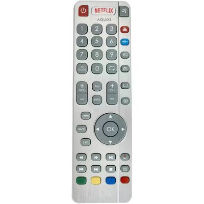 Générique Télécommande TV pour Sharp - Argent - Publicité Générique Télécommande TV pour Sharp - Argent - Publicité