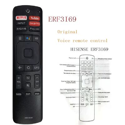 Générique Télécommande vocale Bluetooth Hisense - Noir - Publicité Générique Télécommande vocale Bluetooth Hisense - Noir - Publicité