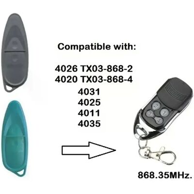 Générique Télécommande de remplacement pour porte de garage 4025 MHz - Publicité Générique Télécommande de remplacement pour porte de garage 4025 MHz - Publicité