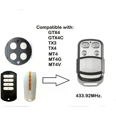 Générique Télécommande GTX4 433.92MHz - Publicité Générique Télécommande GTX4 433.92MHz - Publicité