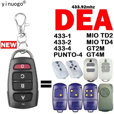 Générique DEA GT2M - Télécommande de Garage 433MHz Code fixe - Publicité Générique DEA GT2M - Télécommande de Garage 433MHz Code fixe - Publicité