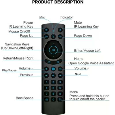 Générique Télécommande sans fil Bluetooth G20BTS pour Android TV - Publicité Générique Télécommande sans fil Bluetooth G20BTS pour Android TV - Publicité