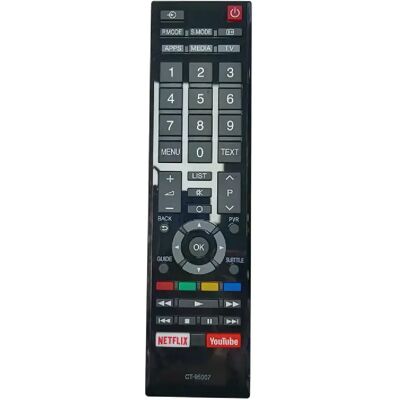 Générique Télécommande CT-95007 pour TV Toshiba - Noire - Publicité Générique Télécommande CT-95007 pour TV Toshiba - Noire - Publicité