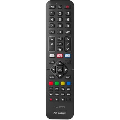 Meliconi - Télécommande de remplacement TLC EVO.6 pour TV multimarques (MDD) - 100% fonctions origine - Accès Netflix Youtube Prim - Publicité Meliconi - Télécommande de remplacement TLC EVO.6 pour TV multimarques (MDD) - 100% fonctions origine - Accès Netflix Youtube Prim - Publicité