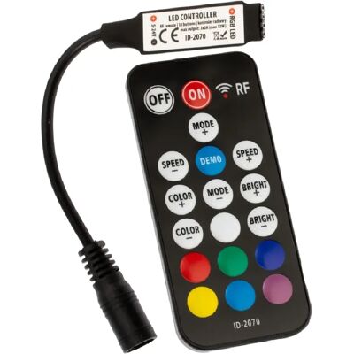 IdealED Contrôleur variateur LED RGB RF 72W, télécommande 18 touches - Publicité IdealED Contrôleur variateur LED RGB RF 72W, télécommande 18 touches - Publicité