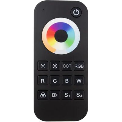 Télécommande RF RT5 LED RGB+CCT tactile noire Ecolight - Publicité Télécommande RF RT5 LED RGB+CCT tactile noire Ecolight - Publicité