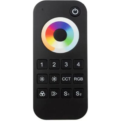 Télécommande tactile RF RGB+CCT 4 zones noire Ecolight - Publicité Télécommande tactile RF RGB+CCT 4 zones noire Ecolight - Publicité
