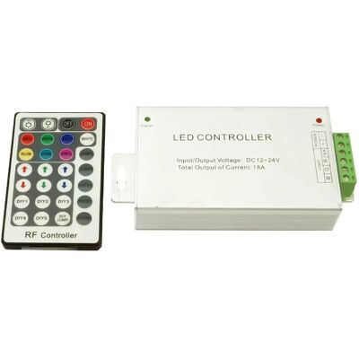 IdealED Télécommande RF RGB 28 touches pour rubans LED 216W noire - Publicité IdealED Télécommande RF RGB 28 touches pour rubans LED 216W noire - Publicité
