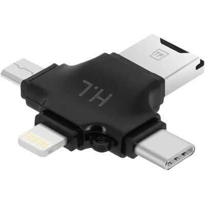 Lecteur Micro-SD Avizar - 4-en-1 USB-C/Lightning/Micro-USB - Noir - Publicité Lecteur Micro-SD Avizar - 4-en-1 USB-C/Lightning/Micro-USB - Noir - Publicité