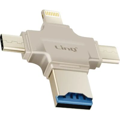 LinQ - OTG7976 - Beige - Multi-Ports - Lecteur de cartes - Publicité LinQ - OTG7976 - Beige - Multi-Ports - Lecteur de cartes - Publicité