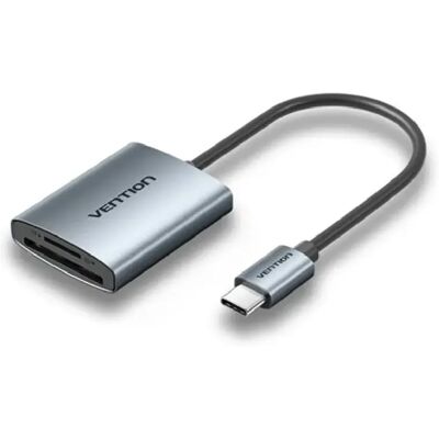 Vention Lecteur de Cartes TF et SD 2 en 1 USB-C 3.0 SD 4.0 Aluminium Gris - Publicité Vention Lecteur de Cartes TF et SD 2 en 1 USB-C 3.0 SD 4.0 Aluminium Gris - Publicité