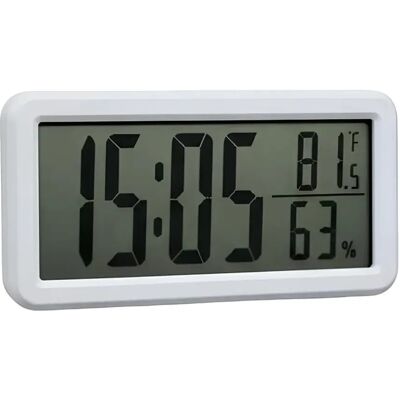 Avizar Réveil Digital Moderne avec Thermomètre et Hygromètre 3V Design Minimaliste Blanc - Publicité Avizar Réveil Digital Moderne avec Thermomètre et Hygromètre 3V Design Minimaliste Blanc - Publicité