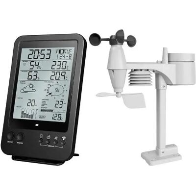 Station Météo OPTEX 5 en 1 - Anémomètre et Pluviomètre - Noir - Publicité Station Météo OPTEX 5 en 1 - Anémomètre et Pluviomètre - Noir - Publicité