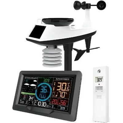 Optex Station météo PRO 5 en 1 WiFi capteur extérieur noir - Publicité Optex Station météo PRO 5 en 1 WiFi capteur extérieur noir - Publicité
