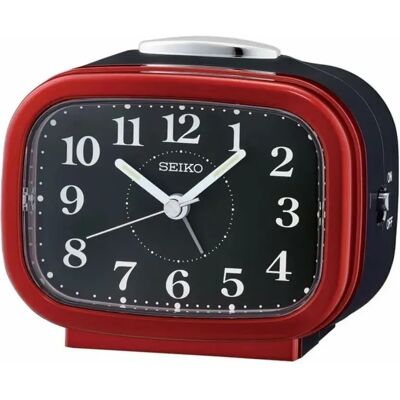 Seiko Réveil analogique - Rouge - Publicité Seiko Réveil analogique - Rouge - Publicité