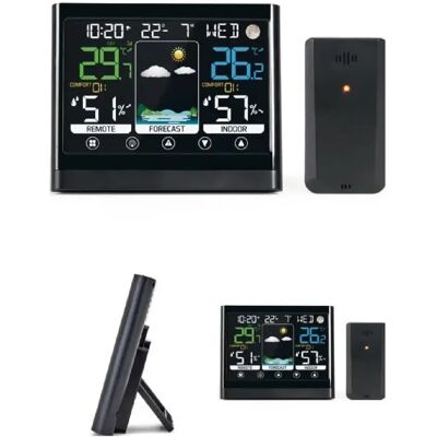 Livoo - STATION METEO COULEUR AVEC PREVISIONS - 1 sonde externe - Weather station clock - Publicité Livoo - STATION METEO COULEUR AVEC PREVISIONS - 1 sonde externe - Weather station clock - Publicité