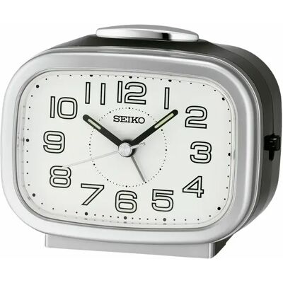 Seiko Pendule Réveil QHK060S - Argenté - Publicité Seiko Pendule Réveil QHK060S - Argenté - Publicité