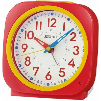 Seiko réveil analogique - Rouge - Publicité Seiko réveil analogique - Rouge - Publicité