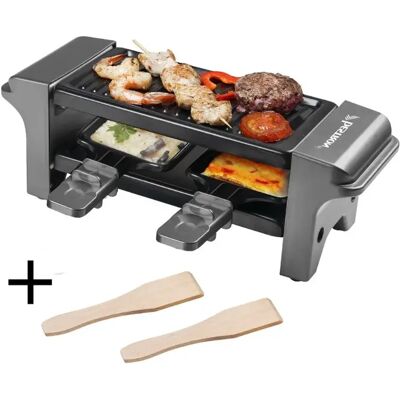 Bestron - AGR102TG - 2 personnes - 350W - Grill à raclette - Publicité Bestron - AGR102TG - 2 personnes - 350W - Grill à raclette - Publicité