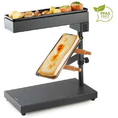 Domo DO1145RC Appareil à raclette 1000 W plaque grill PFAS free porte-fromage réglable - Publicité Domo DO1145RC Appareil à raclette 1000 W plaque grill PFAS free porte-fromage réglable - Publicité