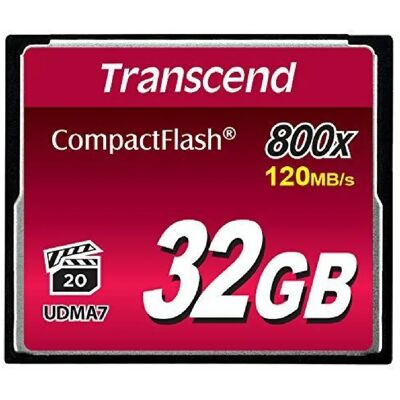 Transcend CompactFlash 32 Go 800X - Publicité Transcend CompactFlash 32 Go 800X - Publicité