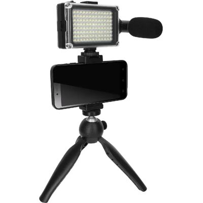 Puluz Pack Vlog avec Trépied Pliable, Micro, Projecteur LED Noir - Publicité Puluz Pack Vlog avec Trépied Pliable, Micro, Projecteur LED Noir - Publicité