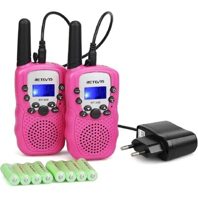Retevis talkie-walkie enfant - Rose - Publicité Retevis talkie-walkie enfant - Rose - Publicité