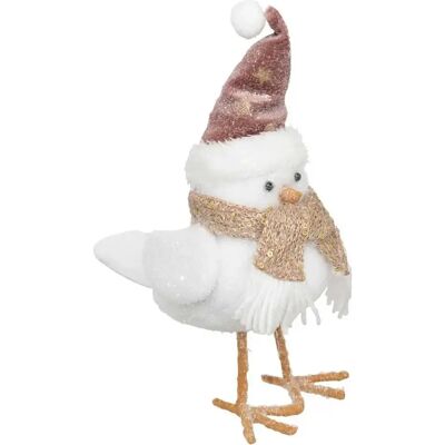 ATMOSPHERA Statuette Déco Oiseau Bonnet & Écharpe 25cm Blanc - Publicité ATMOSPHERA Statuette Déco Oiseau Bonnet & Écharpe 25cm Blanc - Publicité