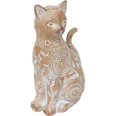 Atmosphera Statuette chat design - Beige - Publicité Atmosphera Statuette chat design - Beige - Publicité
