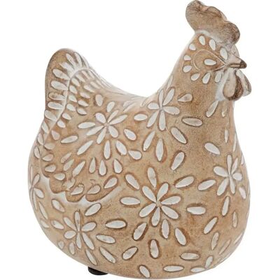 Atmosphera statuette poule - Beige - Publicité Atmosphera statuette poule - Beige - Publicité
