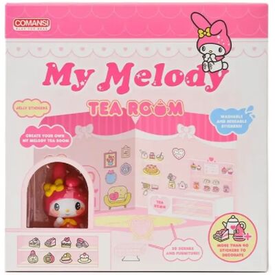 Comansi Hello Kitty and Friends - Mini Figurine Maison des autocollants My Melody Tea Room - Publicité Comansi Hello Kitty and Friends - Mini Figurine Maison des autocollants My Melody Tea Room - Publicité