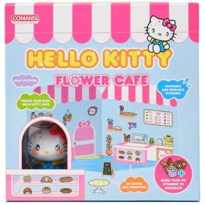 Comansi Hello Kitty and Friends - Mini Figurine Maison des autocollants Hello Kitty Flower Café - Publicité Comansi Hello Kitty and Friends - Mini Figurine Maison des autocollants Hello Kitty Flower Café - Publicité