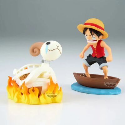 Banpresto One Piece - Figurine Monkey D. Luffy & Going Merry WCF Log Stories - Publicité Banpresto One Piece - Figurine Monkey D. Luffy & Going Merry WCF Log Stories - Publicité
