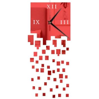 Yonis Horloge murale quartz - Rouge - Publicité Yonis Horloge murale quartz - Rouge - Publicité