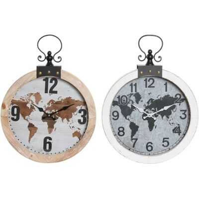 DKD Home Decor Horloge Murale Mappemonde 54 cm - Publicité DKD Home Decor Horloge Murale Mappemonde 54 cm - Publicité