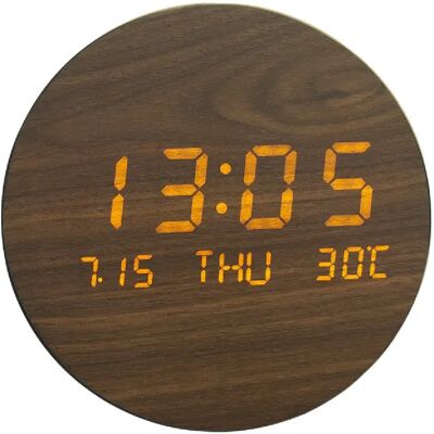 ByteLike Horloge murale LED numérique silencieuse - Publicité ByteLike Horloge murale LED numérique silencieuse - Publicité