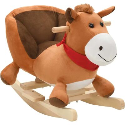 vidaXL Cheval à bascule avec dossier en peluche - Jouet - Publicité vidaXL Cheval à bascule avec dossier en peluche - Jouet - Publicité