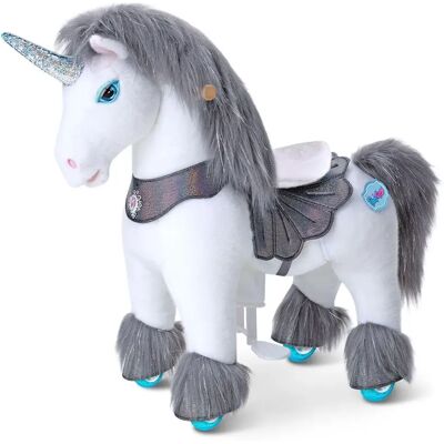 Ponycycle Cheval porteur licorne enfant - Beige - Publicité Ponycycle Cheval porteur licorne enfant - Beige - Publicité