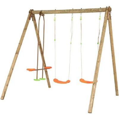 Aléo by Trigano Darifou - Portique en bois 2,30 m - 2 balançoires - Publicité Aléo by Trigano Darifou - Portique en bois 2,30 m - 2 balançoires - Publicité