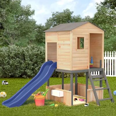 vidaXL Outdoor Playset Dark Grey Solid Wood Fir playset wooden playset - Aire de jeux - Publicité vidaXL Outdoor Playset Dark Grey Solid Wood Fir playset wooden playset - Aire de jeux - Publicité