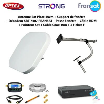 Antenne Sat Plate OPTEX + Décodeur - Publicité Antenne Sat Plate OPTEX + Décodeur - Publicité