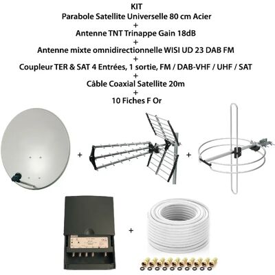Optex Kit Parabole + Antenne TNT - Publicité Optex Kit Parabole + Antenne TNT - Publicité