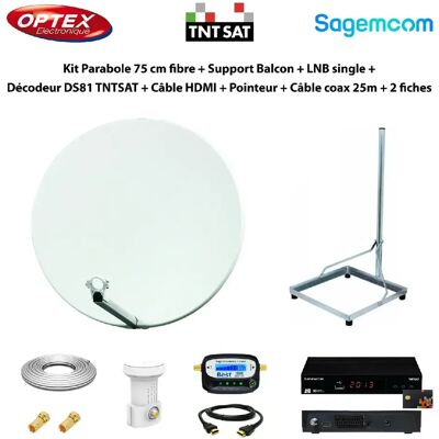 Optex Kit Parabole 75 cm - Publicité Optex Kit Parabole 75 cm - Publicité