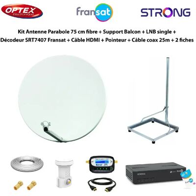 Kit Parabole Optex 75 cm fibre - Publicité Kit Parabole Optex 75 cm fibre - Publicité