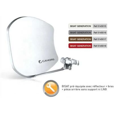 Cahors 0145015 - Parabole Fibre BISAT 70 cm - Blanc - Publicité Cahors 0145015 - Parabole Fibre BISAT 70 cm - Blanc - Publicité