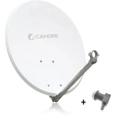 Cahors Parabole 65cm Blanche avec LNB - Antenne Parabolique - Publicité Cahors Parabole 65cm Blanche avec LNB - Antenne Parabolique - Publicité