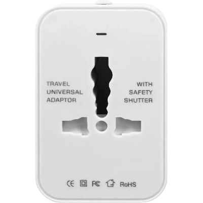 Adaptateur de Prise Avizar - Blanc Compact - Voyage 4-en-1 - Publicité Adaptateur de Prise Avizar - Blanc Compact - Voyage 4-en-1 - Publicité